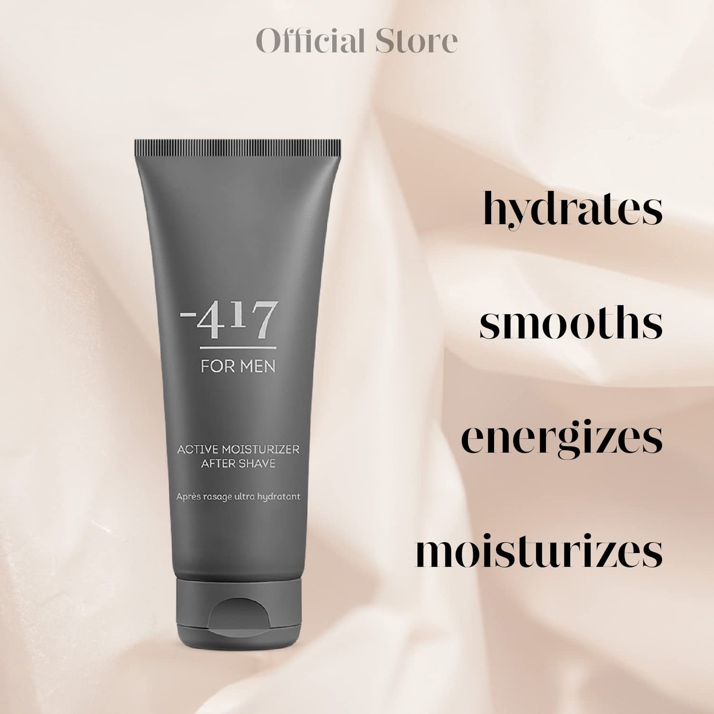 '-417 Dead Sea Cosmetics Active Vegan After Shave For Men - Soothes, Moisturizes While Protecting Skin From Cuts and Nicks 3.38 oz.
