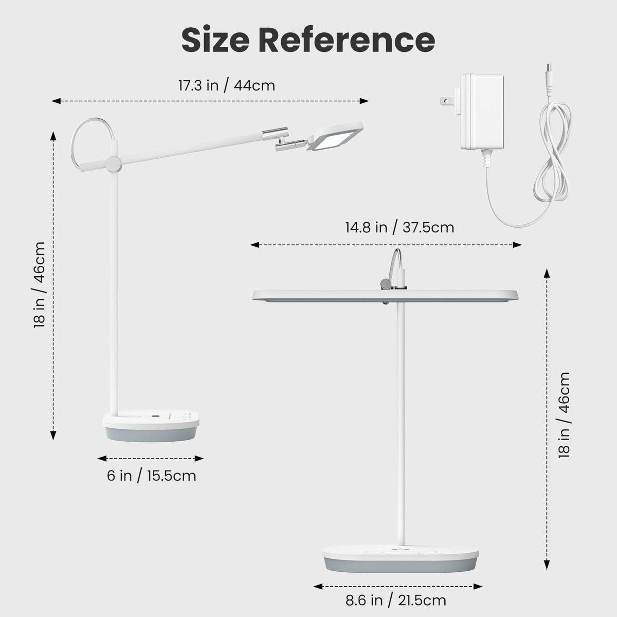 Newkana LED Desk Lamp with CRI 98, Advanced Eye-Caring Bright Desk Light for Crafting, Home Office & Kids Studying, Multi-Angle Adjustable, Dimmable Full Spectrum with Touch & Gesture Control