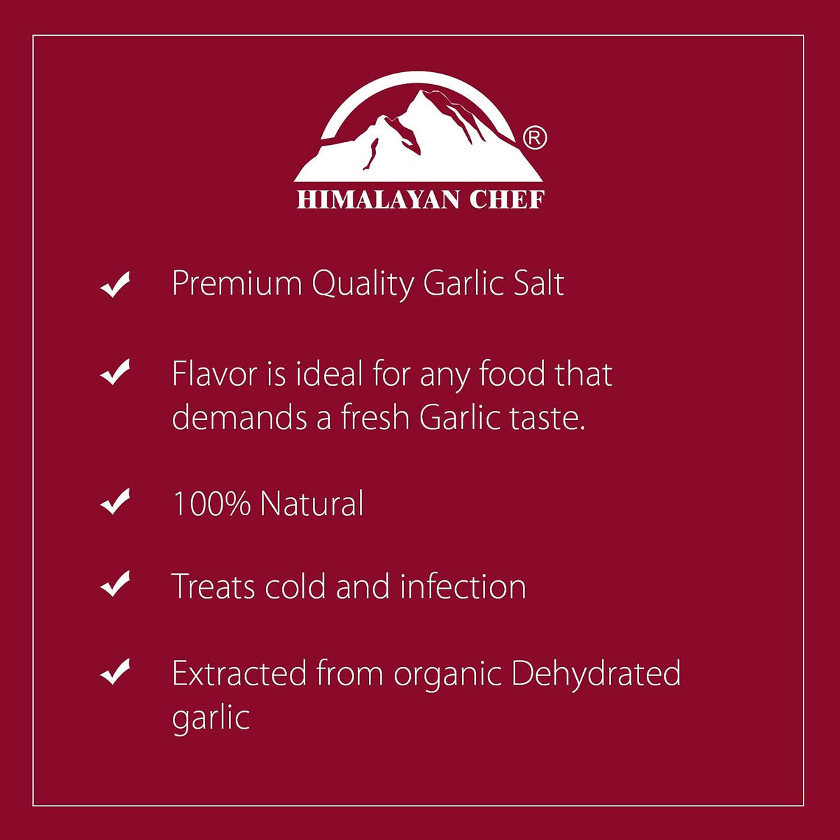 Himalayan Chef Garlic Salt Powder Shaker, 100% Pure & Naturally Extract from Whole Garlic Cloves, Non GMO & Gluten Free, Flavorful Aroma (Pack of 2) 12.35 Oz