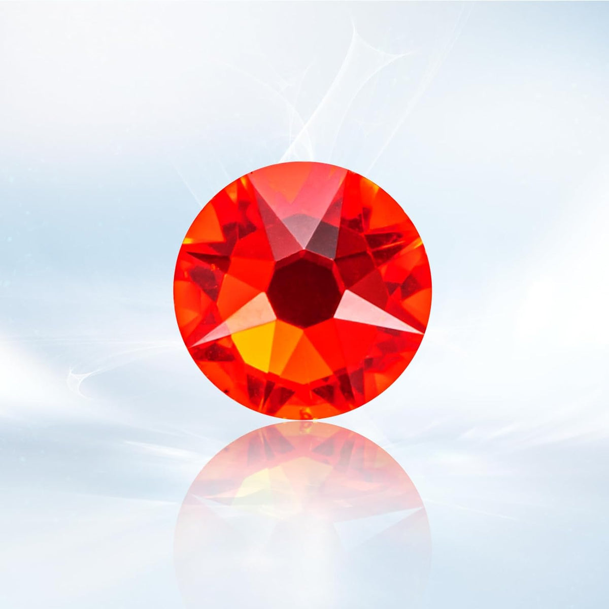 Novani Red Rhinestones 1440pcs Flat Back Round Rhinestone Style 2088 Sparkly Crystal Gemstones for Nail Art and Crafting SS16,3.8-4.0mm