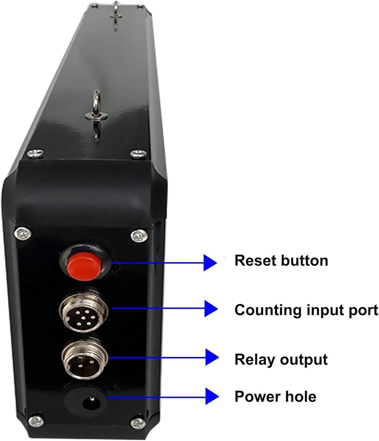 Digital Counter, Production Line Counter with Infrared Through-Beam Probe, Counting Up to 99999, Sensor Distance 5M, Power-Off Memory Function, Suitable for Factories and Workshops