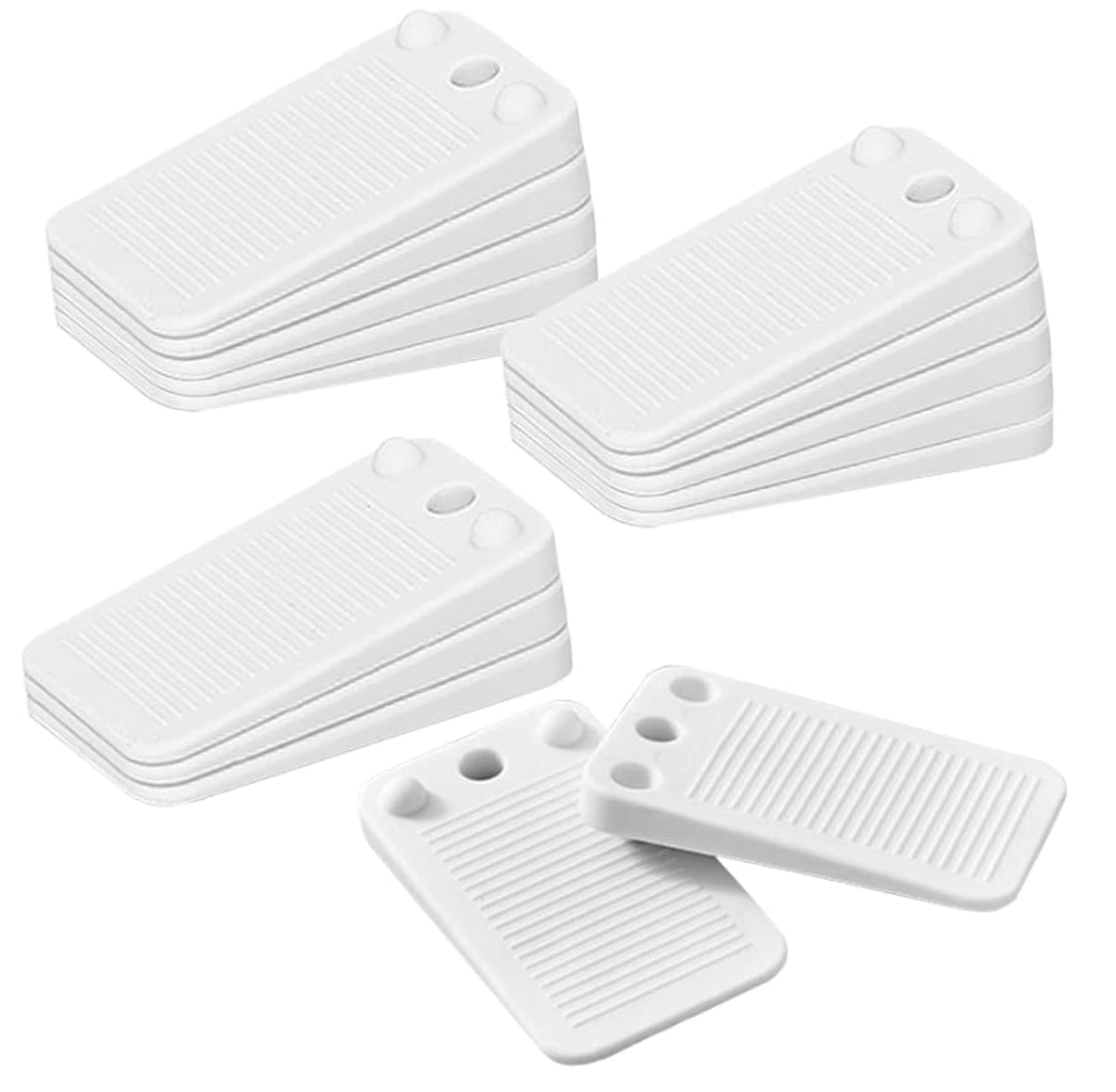 LELE LIFE 15 Pack Flexible Rubber Level Wedges for Home Improvement, Non-Slip & Stackable Furniture Leveling Shims, Shim Wedges for Table, Toilet, Bed with Box