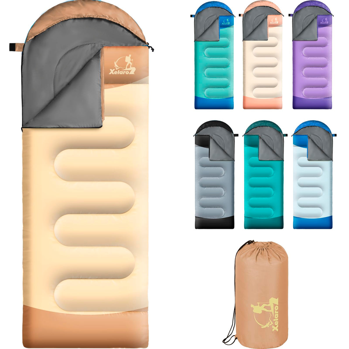 Sleeping Bags for Adults Kids - 3 Season Cold&Warm Weather Waterproof Camping Sleeping Bags - Lightweight Sleeping Bags for Camping Hiking Outdoor Travel