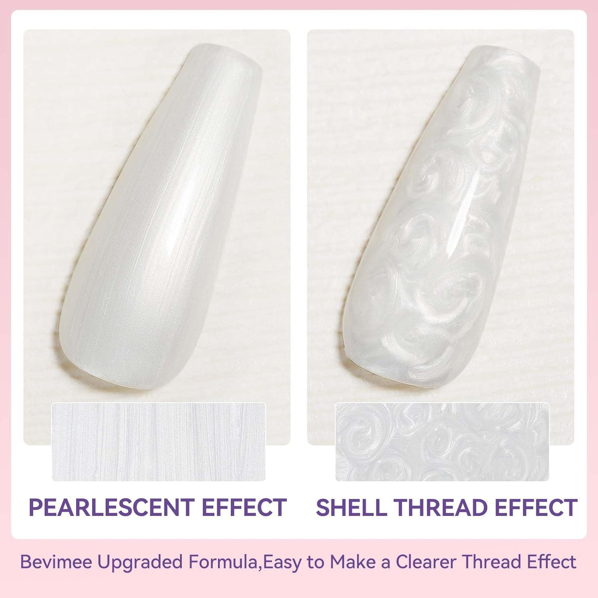 Pearl Gel Nail Polish 12ml Pearl White Mermaid Iridescent Gel Polish Chrome Aurora Nail Drawing Swirl Shell Thread Effect Pearlescent Nail Polish Soak Off UV LED Nail Art Salon Home DIY