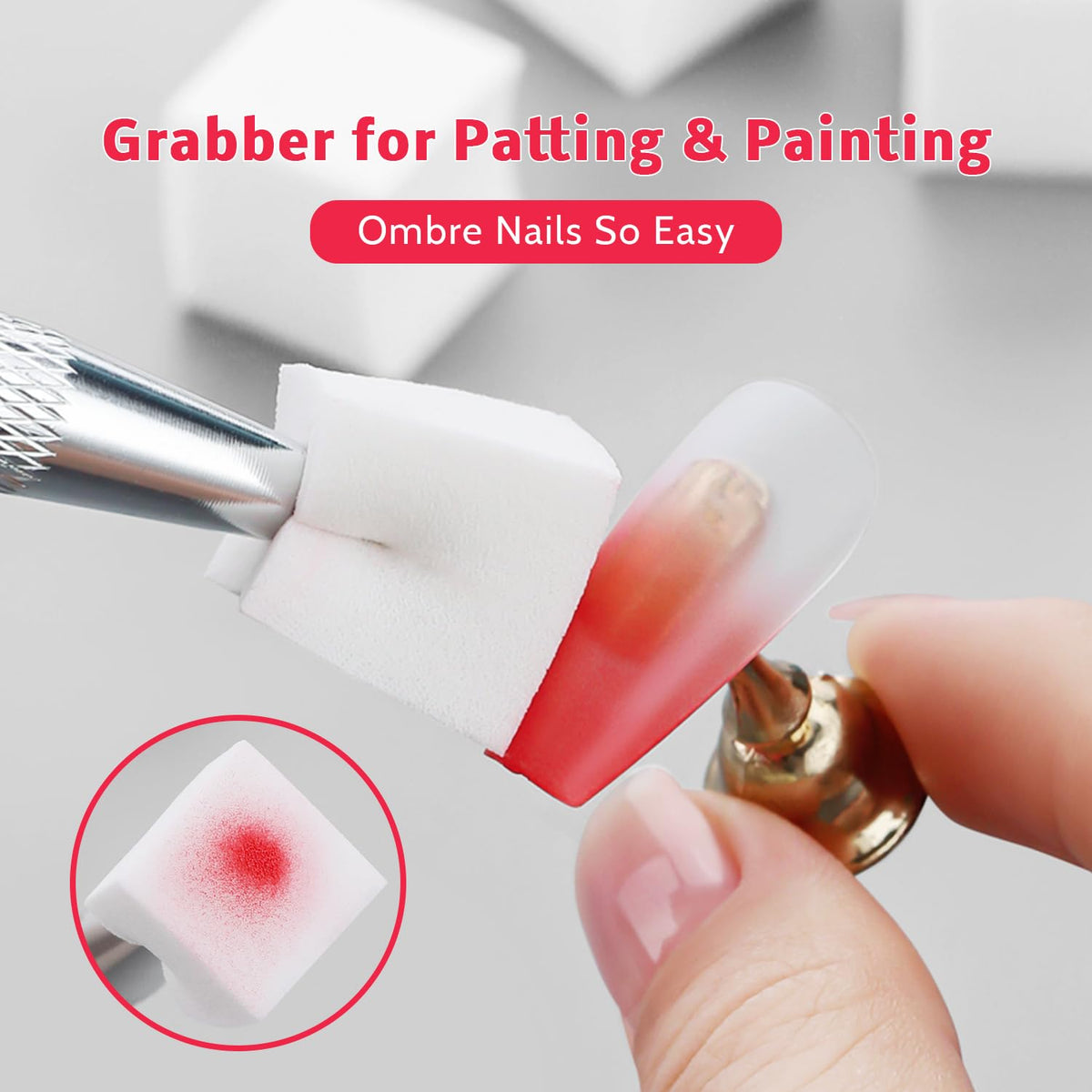 Sponge Pat Paint Nail Gel, 9 Colors Ombre Nails Gradient Gel Nail Blush Blooming Aura Nails Drawing Stripper Floral Painting Nail Art, No Wipe, UV/LED Curing (9 Colors G)