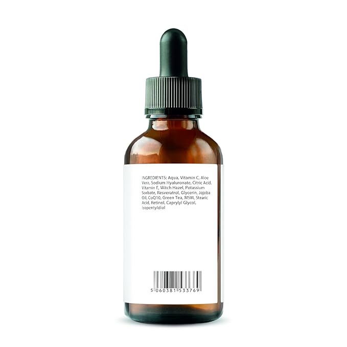 Triple Strength Hyaluronic Acid Serum – 6% Strength Double Weight, Easy Absorb Hyaluronic Acid with added Vitamins C & E, Resveratrol and CoQ10– 30ml / 1 fl oz