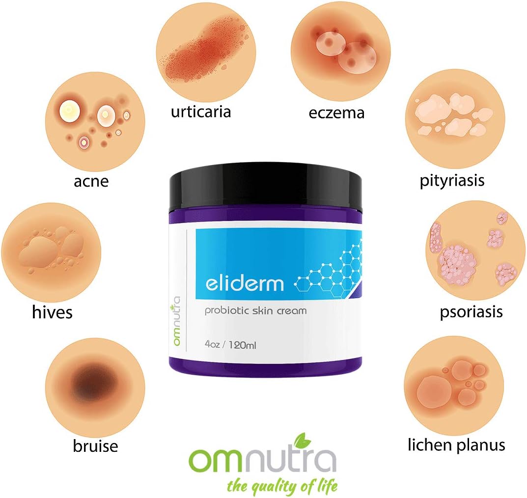 Topical Probiotic Skin Cream - 4OZ Jar 13 Strain Moisturizing Probiotic Lotion Eczema Treatment Psoriasis Treatment for Cystic Acne Probiotic Skin Care Cream Nail Fungus Treatment