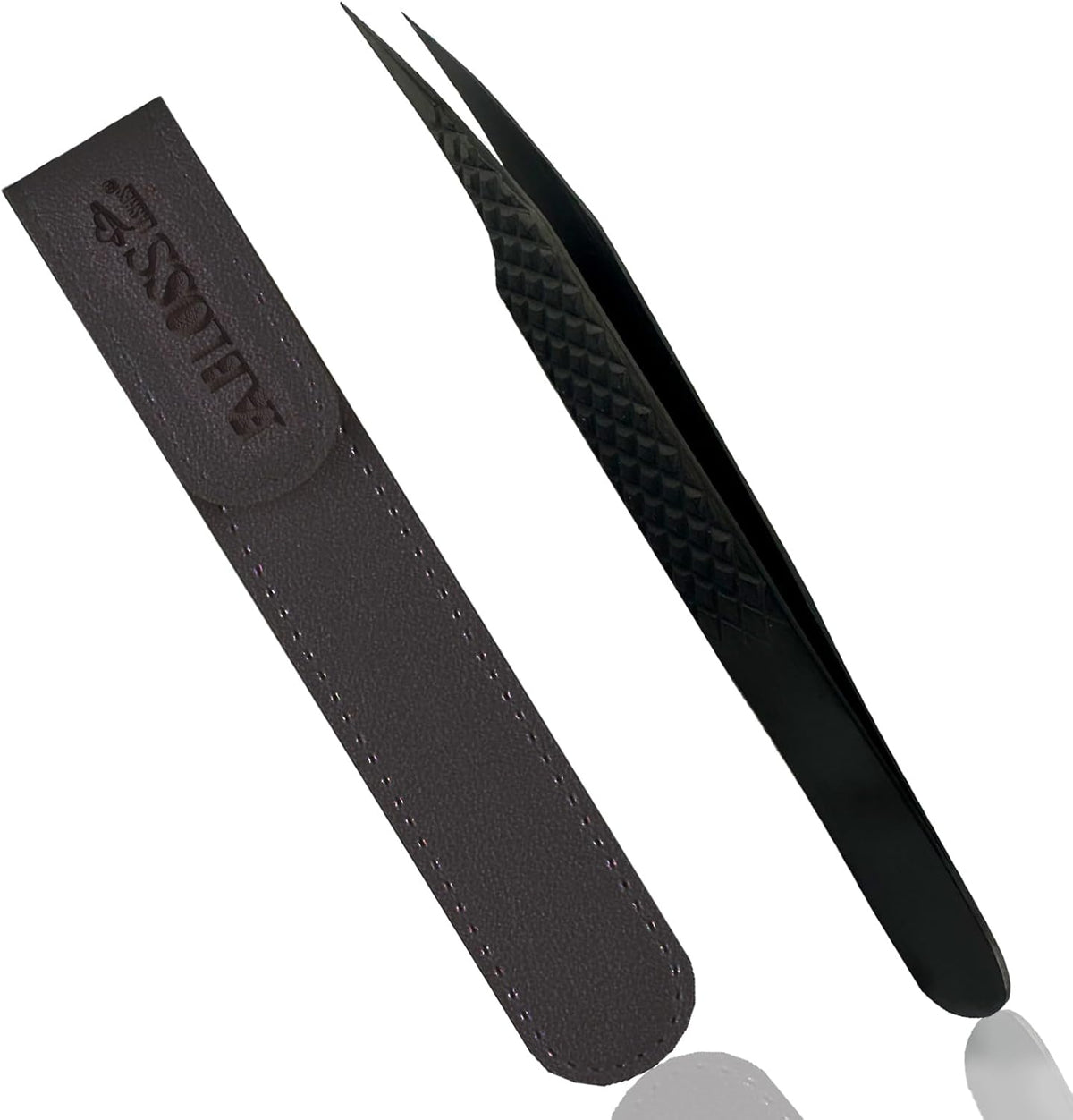Lash Tweezers for Isolation, Pointed Craft Tweezers For Women Lash Extension Tweezer Eyelash Extension Supplies Japanese Steel (Black-Dolphin tweezers)