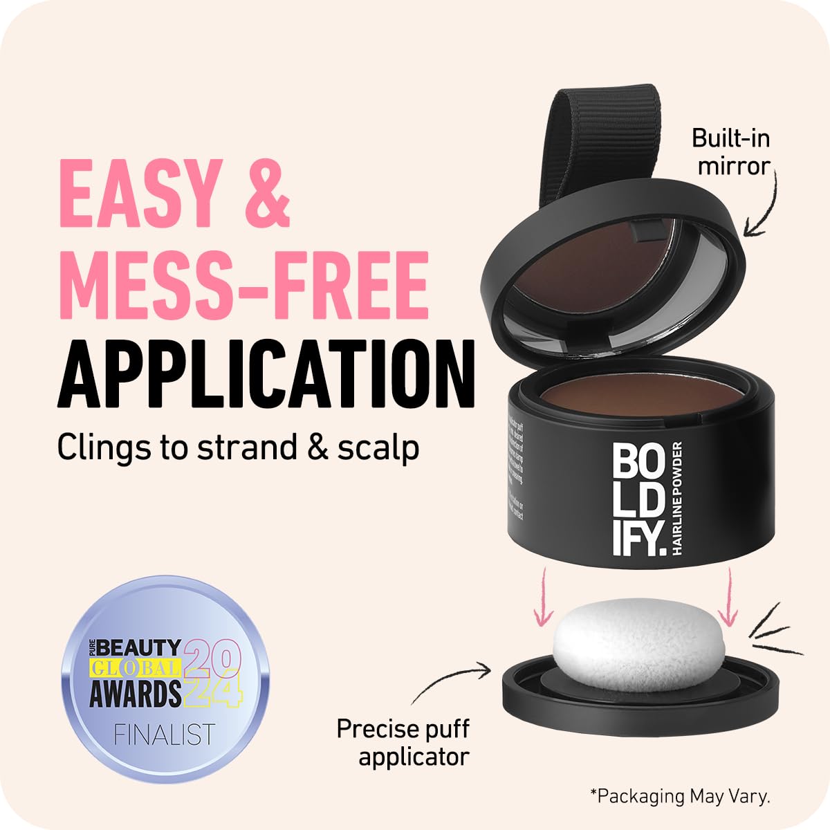 BOLDIFY Hairline Powder (LARGE, 10g) - Root Touch Up Hair Color for Gray Coverage - Bald Spot Concealing Hair Powder for Women & Men - 48-Hour Stain-Proof - Light Blonde