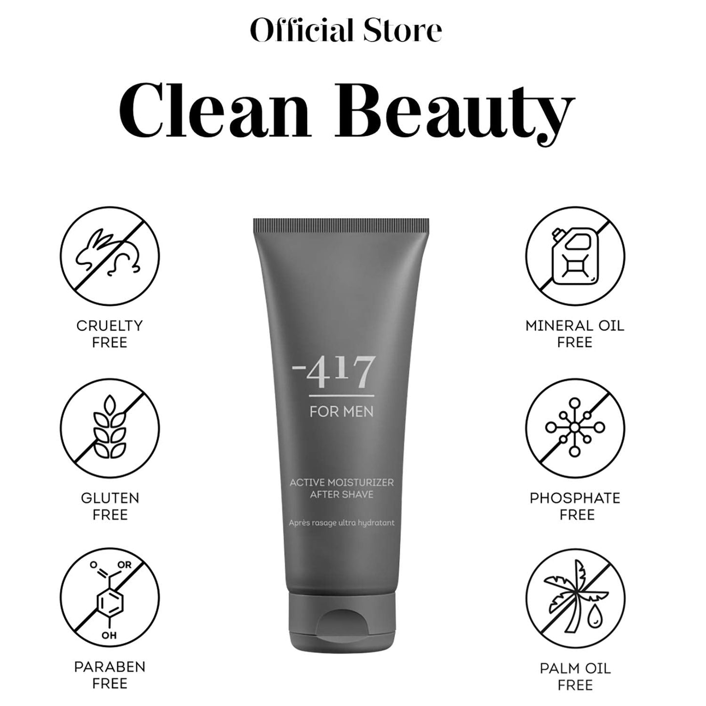 '-417 Dead Sea Cosmetics Active Vegan After Shave For Men - Soothes, Moisturizes While Protecting Skin From Cuts and Nicks 3.38 oz.