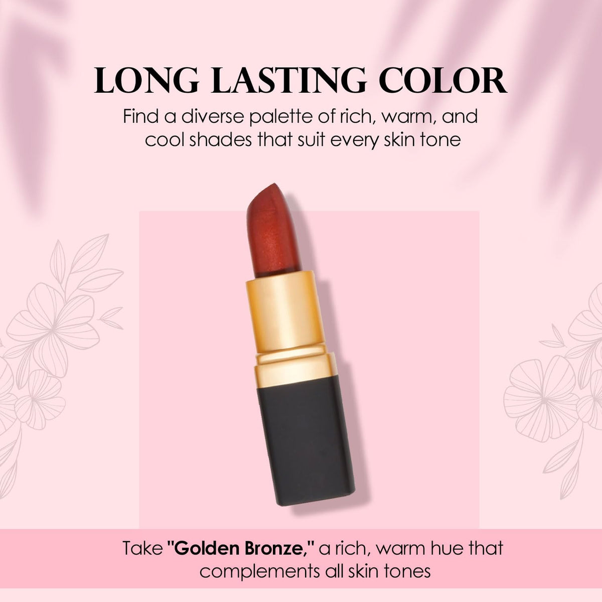 Vera Moore Creme Lipstick, Long Lasting, Lightweight, Opaque Color with Staying Power, Fragrance, and Paraben Free Cosmetics Soft Lipstick (Russett)