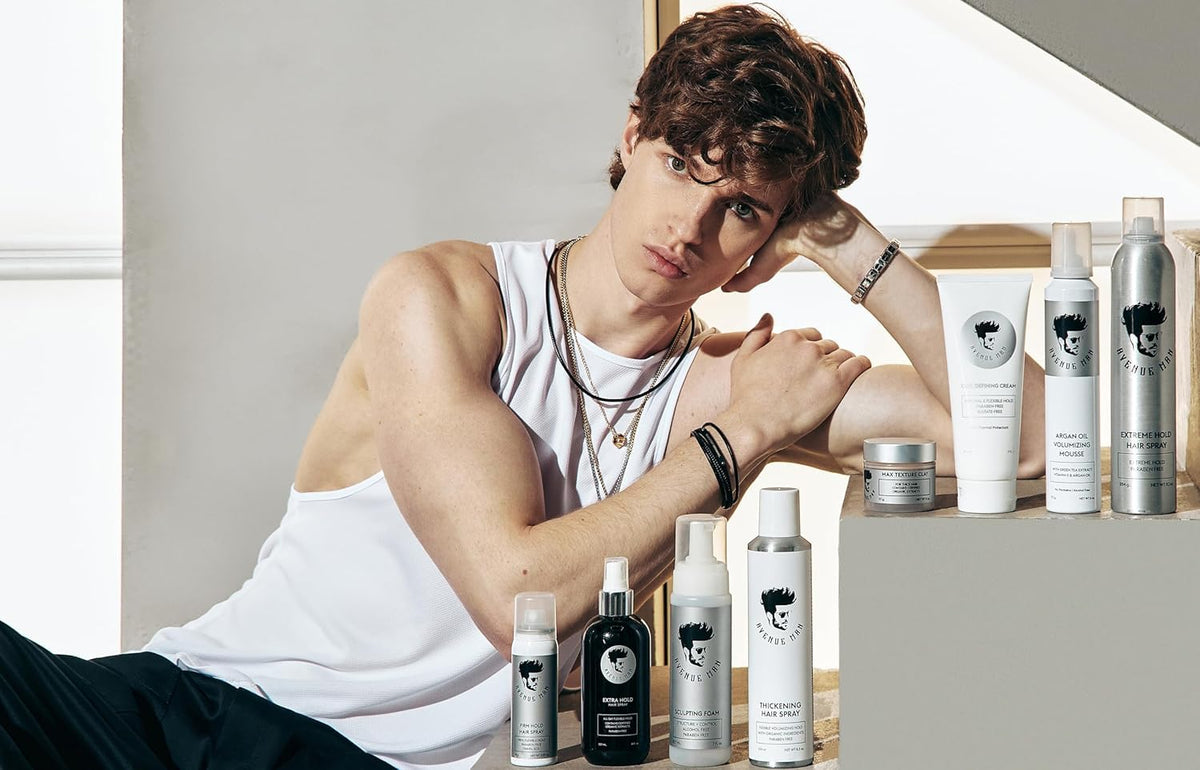 Avenue Man Curl Defining Cream - Unscented Hold Forming Curl Cream for Men with Keratin, Acai & Herbal Extracts - Frizz Control, Humidity Resistant, Lightweight Texture - Curly Hair Products for Men