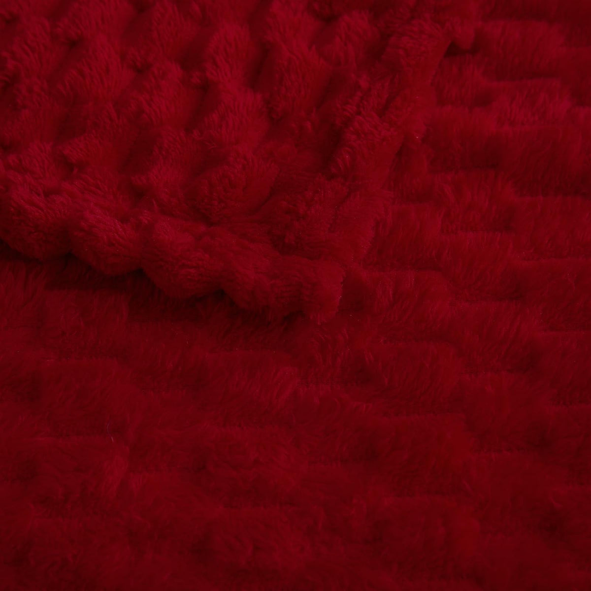 Red Throw Blanket 50"×70" inches Gifts for Mom Fuzzy 3D Jacquard Decorative Flannel Fleece Super Soft Plush Cozy Blanket for Couch Sofa Chair Lightweight