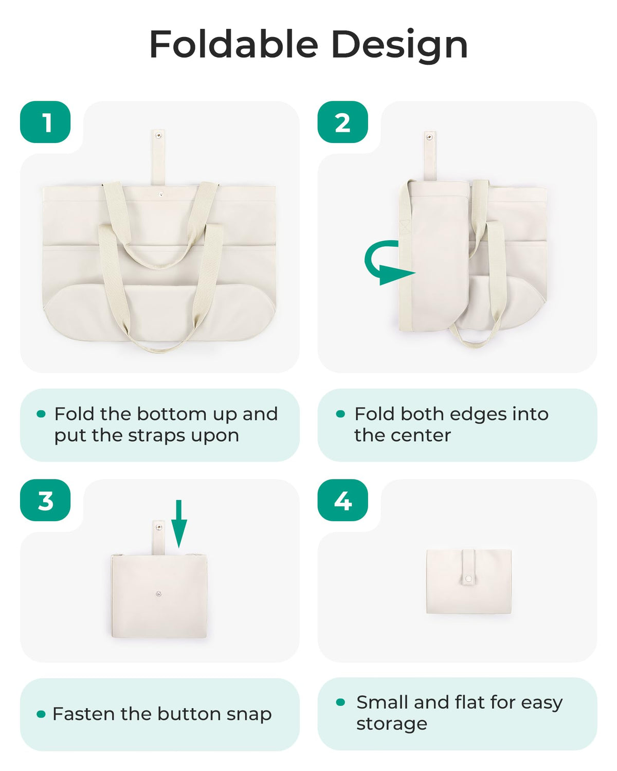 BAGSMART Tote Bag for Women, Foldable Tote Bag With Zipper Travel Large Shoulder Bag Handbag for Work-16.5''l X 6''wx 14''h