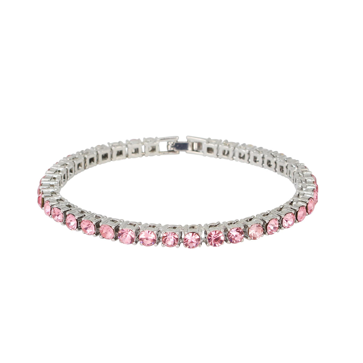 Charles Raymond Women's Pink Dial Luxury Crystal Diamonds Iced Out Watch, a True Testament to blinged-Out Beauty and Timeless Glamour - ST10327LA (ST10327LA-TB SLV Pink)