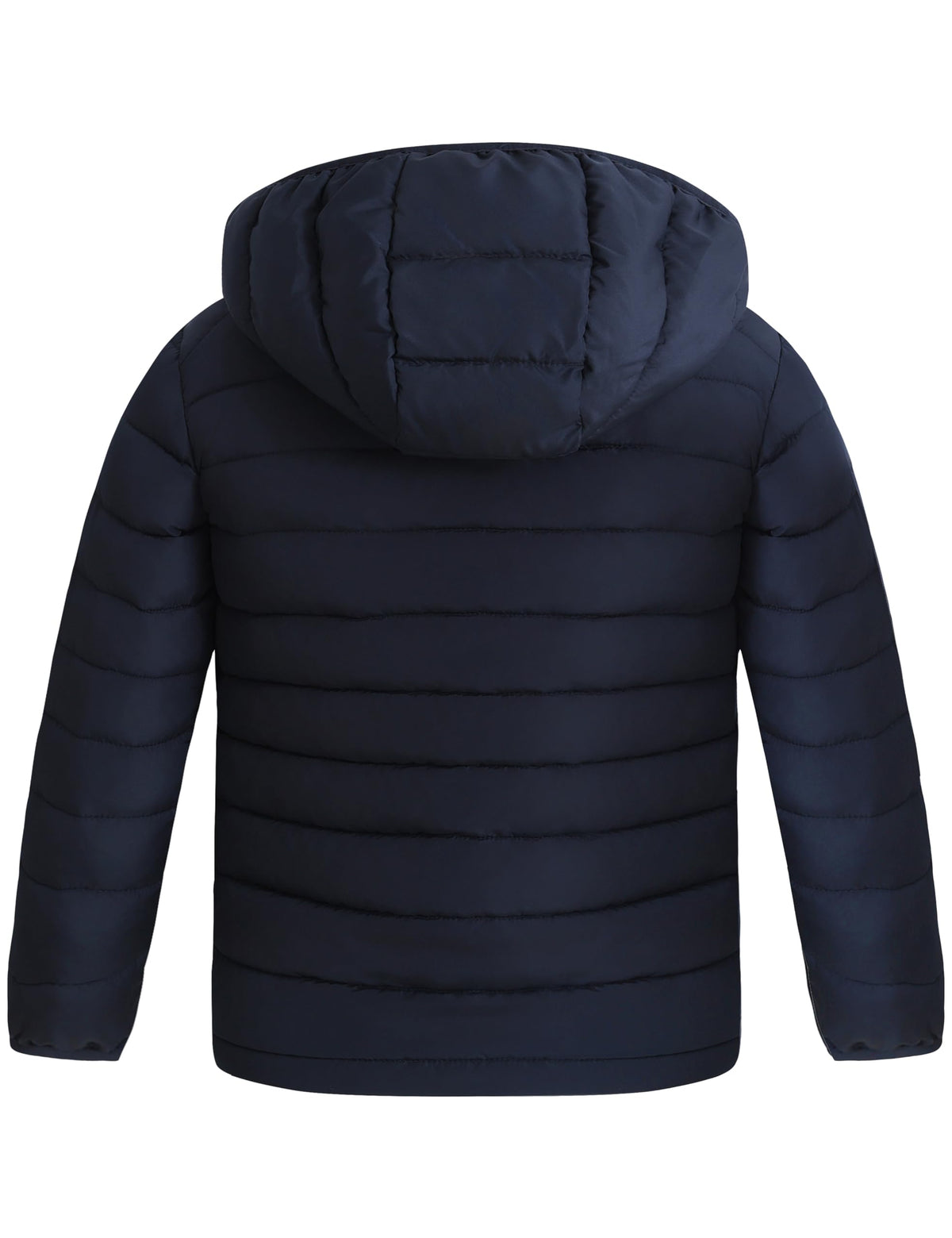 wantdo Boy's Packable Winter Light Jacket Warm Puffer Jacket Hooded Navy 10-12