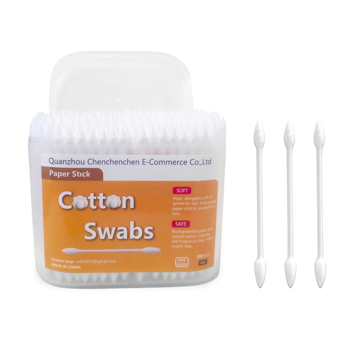 600pcs Precision Tip Cotton Swabs/Double Pointed Cotton Buds for Makeup