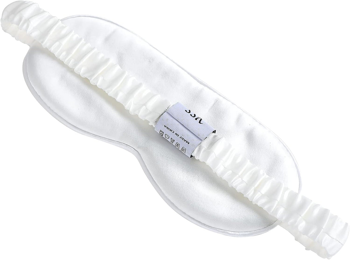 Silk Sleep Mask Light Blocking Luxury 100% Mulberry 19mm Silk Eye Mask Eye Cover Blindfold Ultra Soft Light & Comfy Anti Aging Skin Care with Travel Bag Gift Package