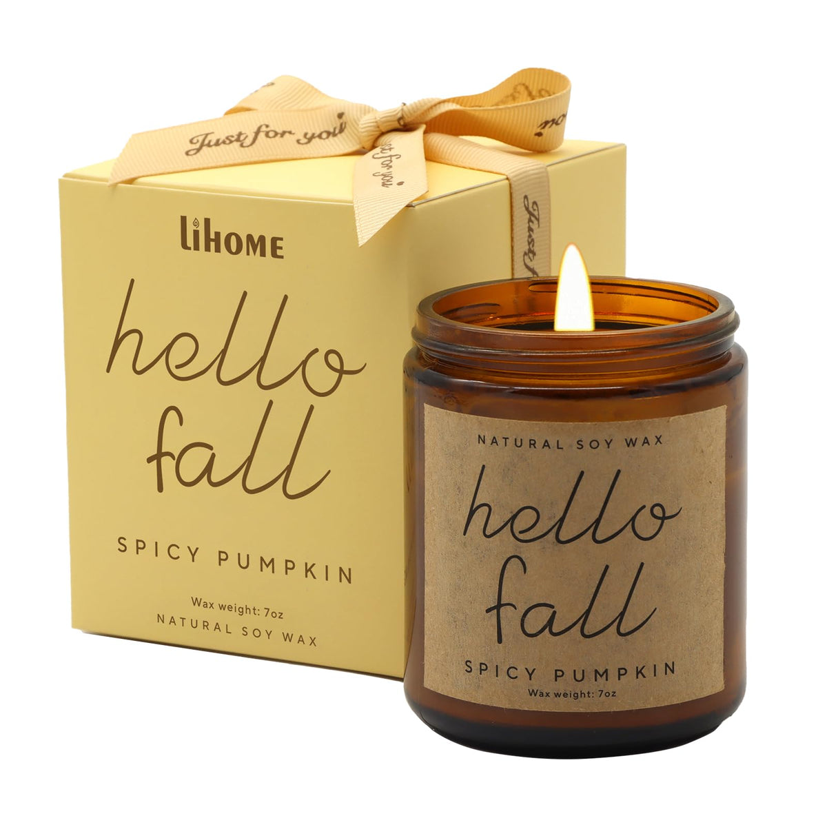 Lihome Happy Birthday Candle - Birthday Gifts for Women, Men, Mom, Dad, Sister, Teacher, Friends - Best Gifts for Her Ideas, Natural Soy Wax Vanilla Scented Candles