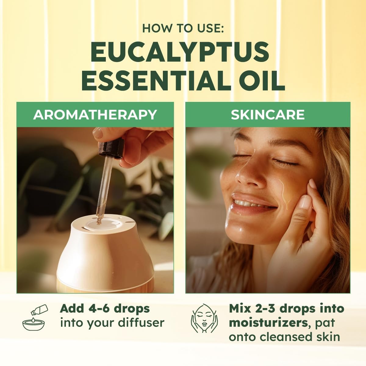 Kukka Eucalyptus Essential Oil for Diffuser, Humidifier, Skin, Hair - 4 Fl Oz / 118 ml, DIY Soap Making Scents
