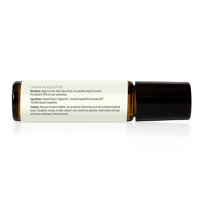 Plant Therapy Organic Lavender Essential Oil 100% Pure, Pre-Diluted Roll-On, Natural Aromatherapy, Therapeutic Grade 10 mL (1/3 oz)