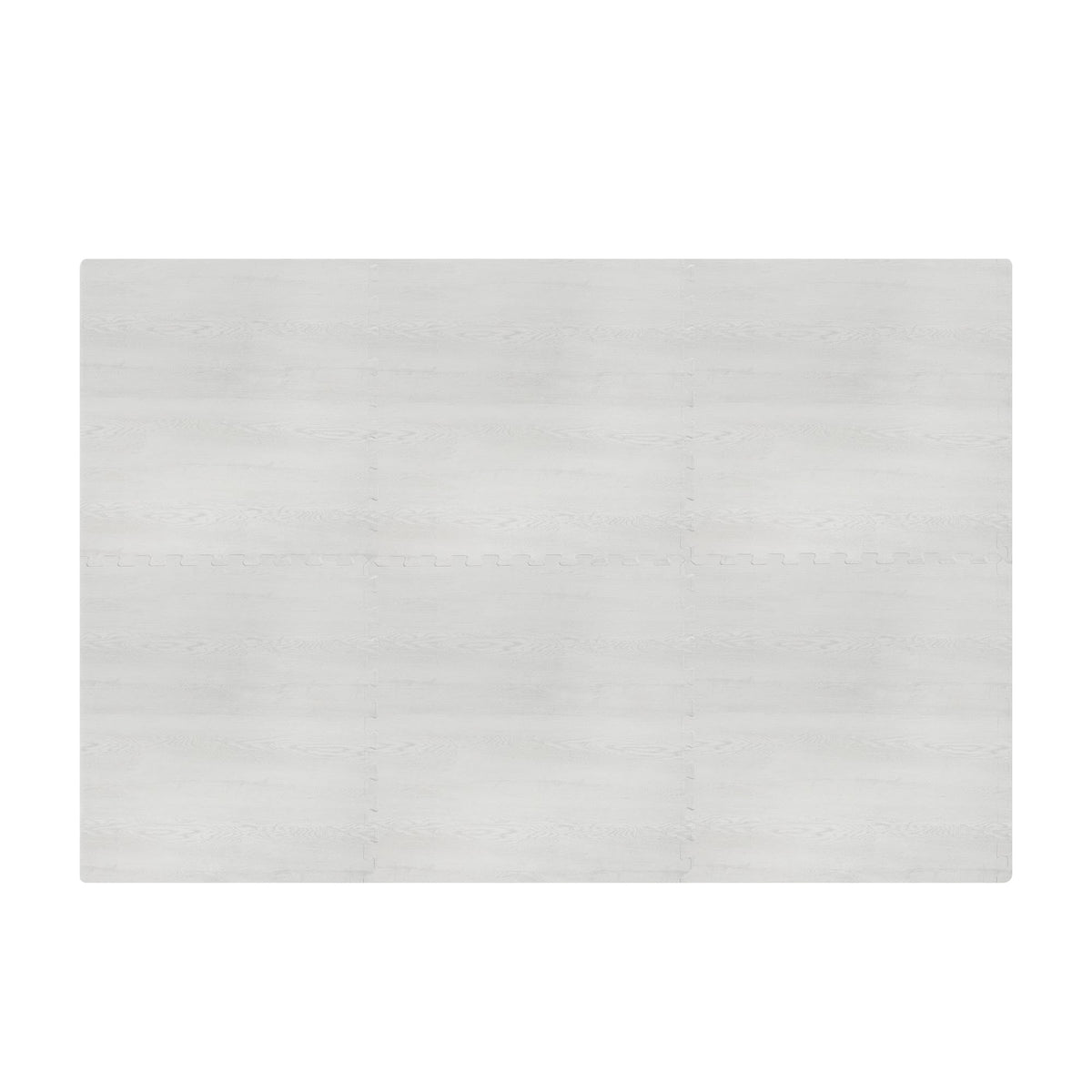 Forest Floor Farmhouse 5/8 Inch Thick Printed Foam Tiles, Premium Wood Grain Interlocking Foam Floor Mats, Anti-Fatigue Flooring – Stylish Flooring Solution, Porch Post White, 24 Sq Ft
