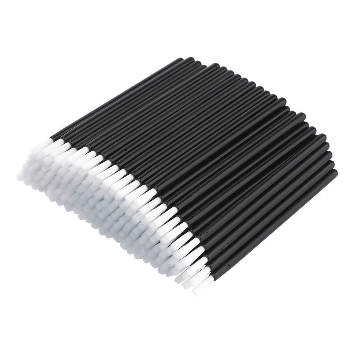 G2PLUS 100Pcs Lip Brush, Black Lip Gloss Wands, Nylon Lipstick Gloss Applicator, Disposable Nail Brushes for Makeup, PYO Cookie Paint, Nail Art, Painting, Detail Brush