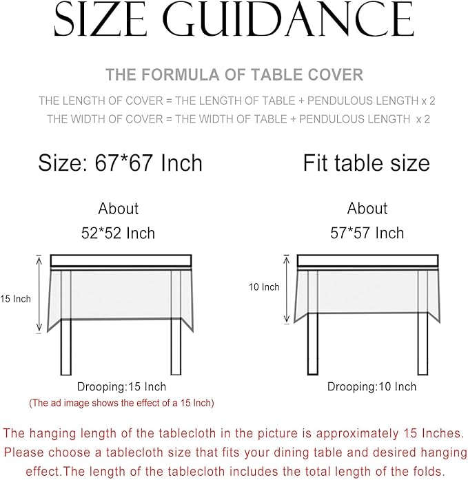 patdrea Designer Square Cyan Tablecloth,Vintage Linen with Ancient Castle and Manor Pattern Tablecloths,Table Cover Cloth Decor for Kitchen Dining Christmas,Thanksgiving,67"x67"-Lucerne a