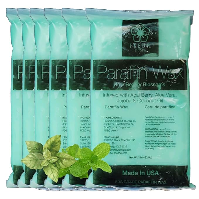 Premium Paraffin Wax Refills - Made in USA - Enhanced and Rich Oil Infusion of Coconut and Jojobo for Luxurious Spa and Home Use on Hands and Feet