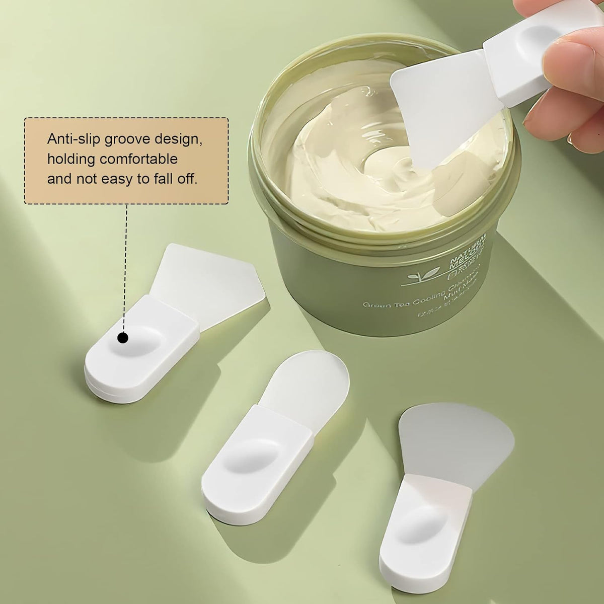 4PCS Face Mask Applicator Brushes, Philbinden Soft Silicone Face Mask Brush Portable Makeup Spatula for Cosmetic Mask, Mud, Clay Mask, Eye Mask, Body Lotion