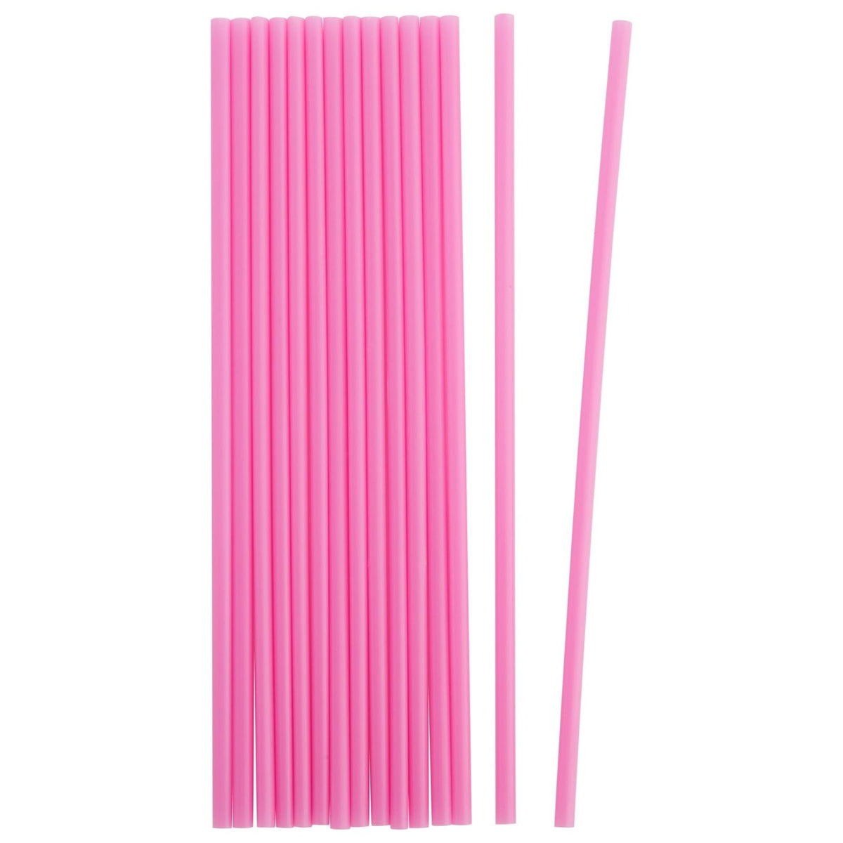 Juvale 300 Pack Pink Plastic Straws for Birthday Party, Baby Shower, Weddings and Gatherings - 10 Inches Long Fun Pink Straws Plastic for Cocktails, Coffee, Juice, Water, Iced Tea and More