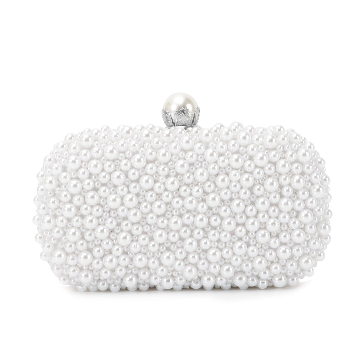 Oweisong Pearl Clutch Purses for Women Beaded Clutch Bag Formal Wedding Bride Evening Bag Party Tote Handbag