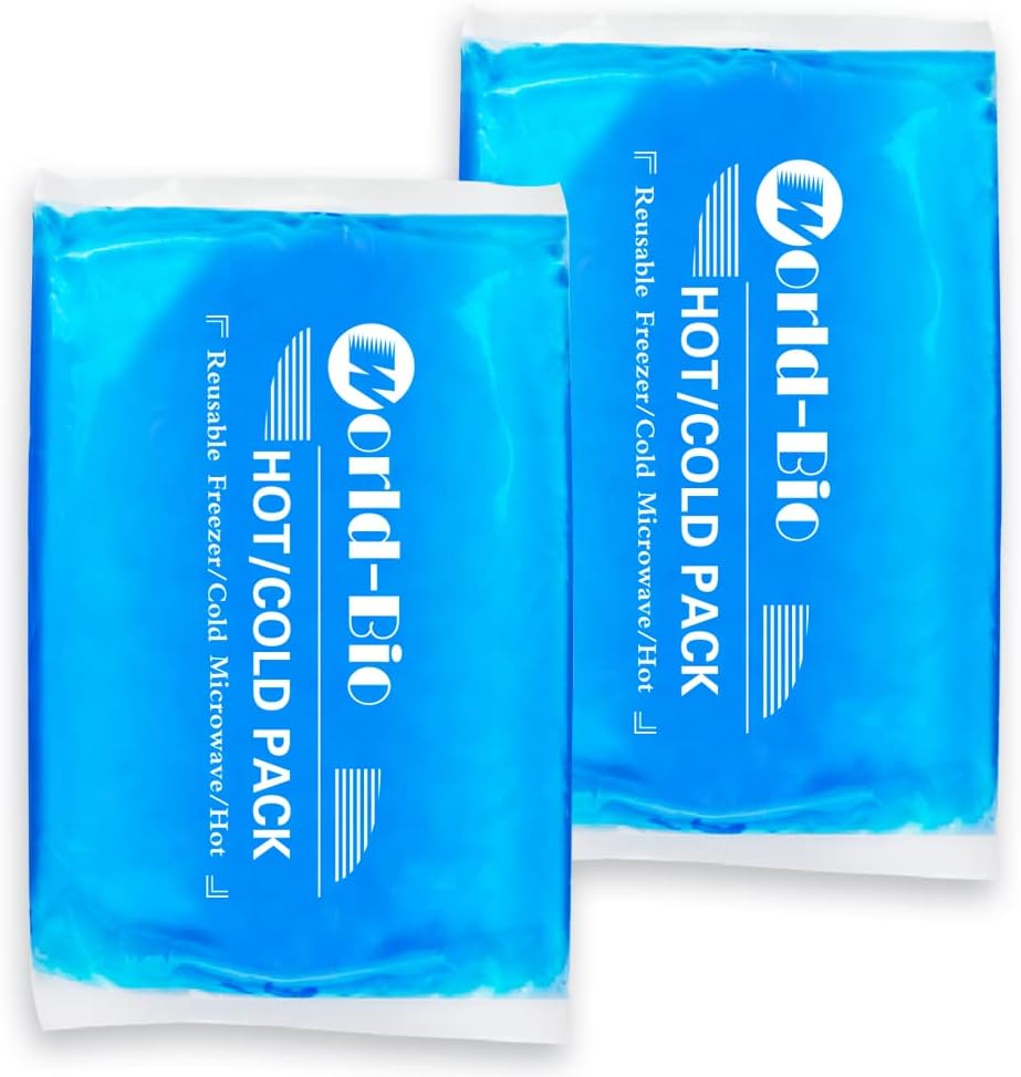 Large Gel Ice Packs for Injuries Reusable Hot Cold Pack Compress for Pain Relief, Rehabilitation, Comfort Ice Gel Pack Flexible Therapy on Neck, Arm, Knee, Leg, Shoulder, Elbow, Wrist - 2 Pack Blue