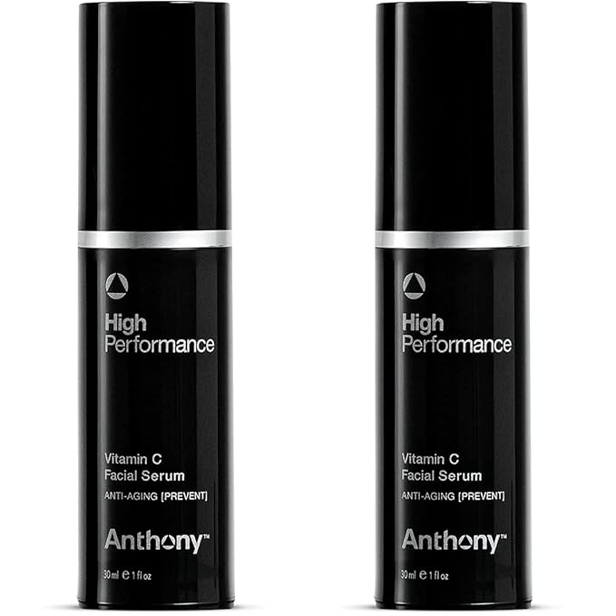 Anthony High Performance Vitamin C Cream Treatment. Advanced Anti-Aging Serum for Face with Polypeptides & Salicylic Acid. Dark Spot Corrector Moisturizer for Face Brightening, 2 Pack (1 Fl Oz)