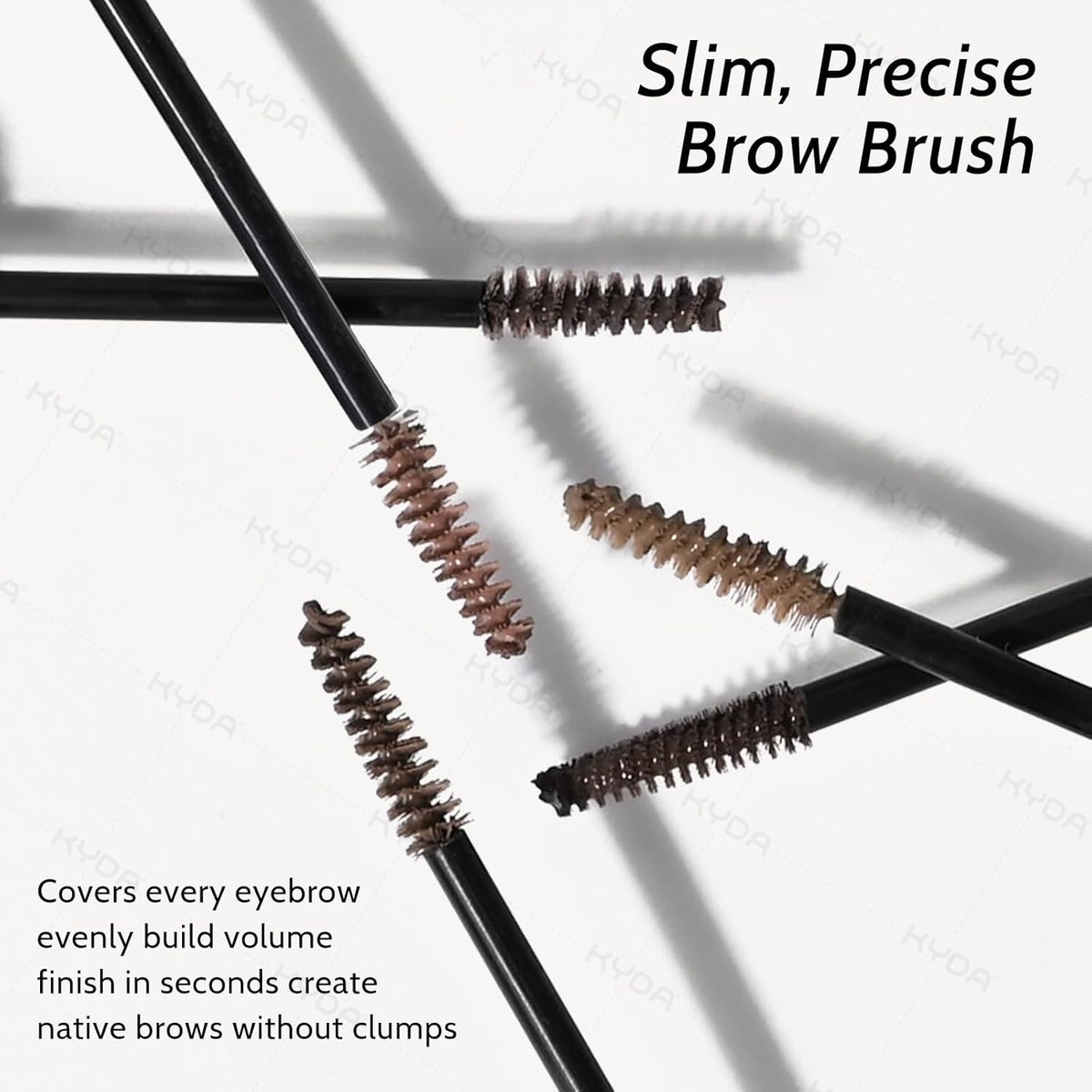 KYDA 2 Pcs Tinted Eyebrow Cream, Ultra-Fine Brush Tinted Brow Gel, Waterproof Smudgeproof Eyebrow Mascara, Long Wear, Natural Brow Makeup without Clumping, Dark Brown