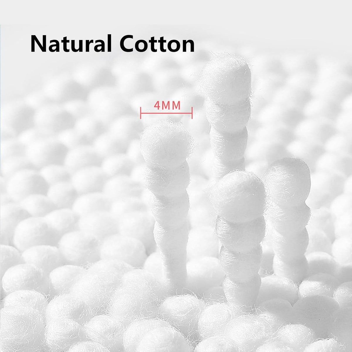 500pcs Mini Cotton Swabs with Paper Stick,Spiral/Round Cotton Bud,Tiny Cotton Head for Personal Care and Cleaning