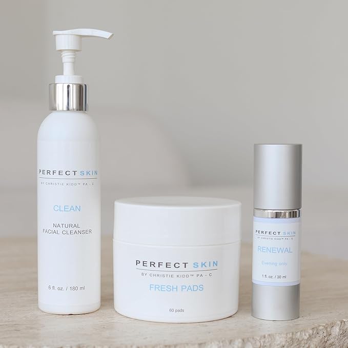 Trio Skincare Bundle Perfect Skin by Christie Kidd, PA-C | Cleanse, Refresh & Renew Your Skin | Daily Essentials for Smooth, Bright, and Hydrated Skin