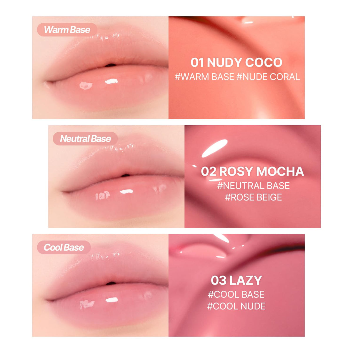 2aN Glaze Bouncing Tint – Lightweight, Moisturizing Lip Tint with High-Shine Finish, Smooth, Light Plumping, Comfortable Wear, Korean Makeup (Candy Chew, 0.16 oz)