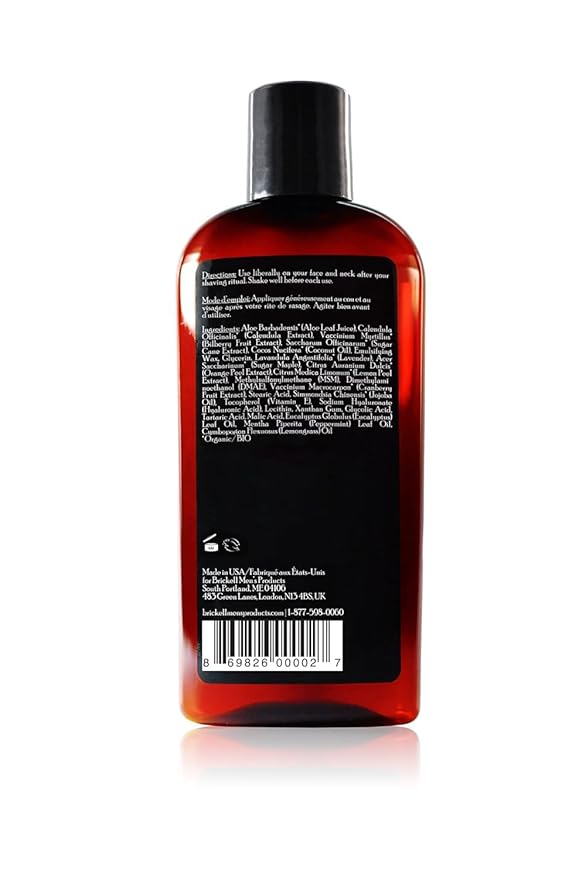 Brickell Men's Instant Relief Aftershave for Men, Natural and Organic Soothing After Shave Balm to Prevent Razor Burn, 4 Ounce, Unscented