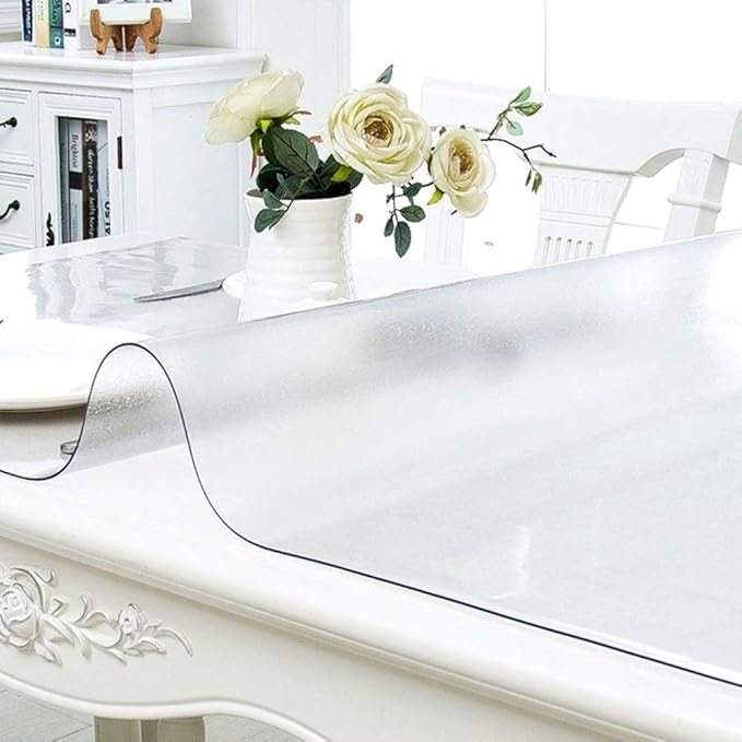 NECAUX Custom 20 x 31.5 Inch Frosted Desk Cover Protector, 1.5mm Thick Plastic Desk Pad, Desk Protector, Desk Mat on top of Desk, Frosted Table Cover Protector for Computer Writing Desk, Side Table