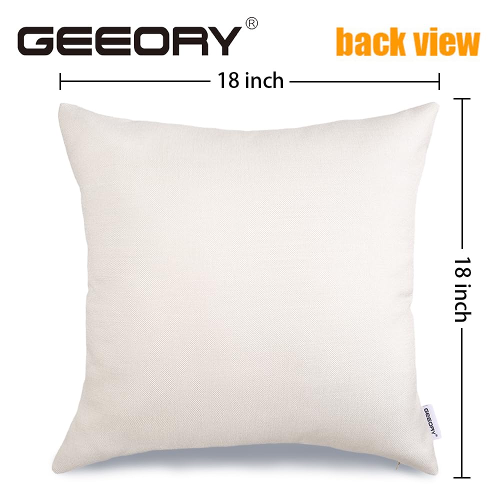 GEEORY Fall Decor Pillow Covers 18x18 Set of 4 Polka Dots Pumpkin Maple Leaf Happy Fall Outdoor Stripes Decorative Throw Pillows Farmhouse Thanksgiving Cushion Case for Couch Sofa