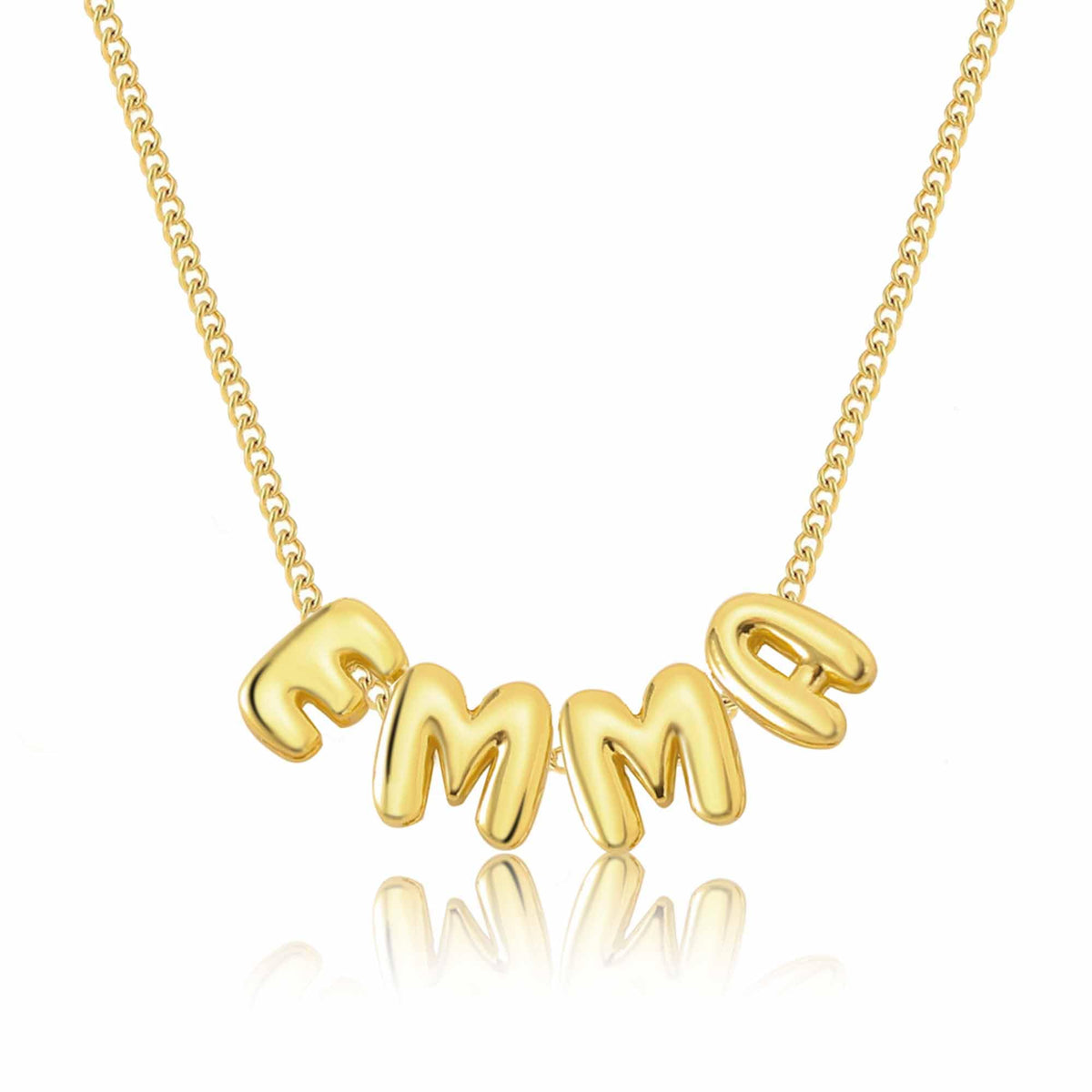 Yofair Name Necklace Personalized Custom Any Name Necklaces Jewelry 18K Gold Plated Nameplate Pendant Personalized Gift for Women