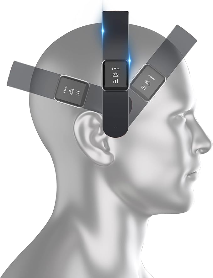 Master Massage H1 Fashion Hairband Head Massager Standard- Slim & Lightweight, 11 Vibrating Heads, 5 Modes, 3 Intensities from Gentle Fingers to Acupressure- Black