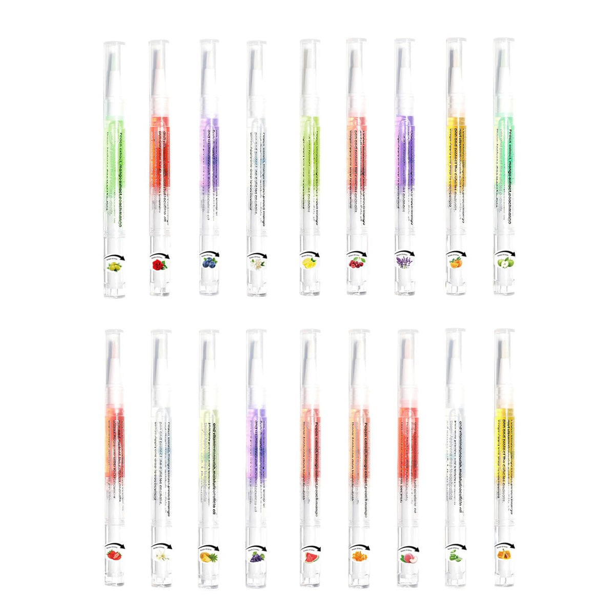Nail Cuticle Oil Pen 18 Scents Gel Nail Oil Pen Nourishment Polish With Vitamins Moisturized Cuticle Care