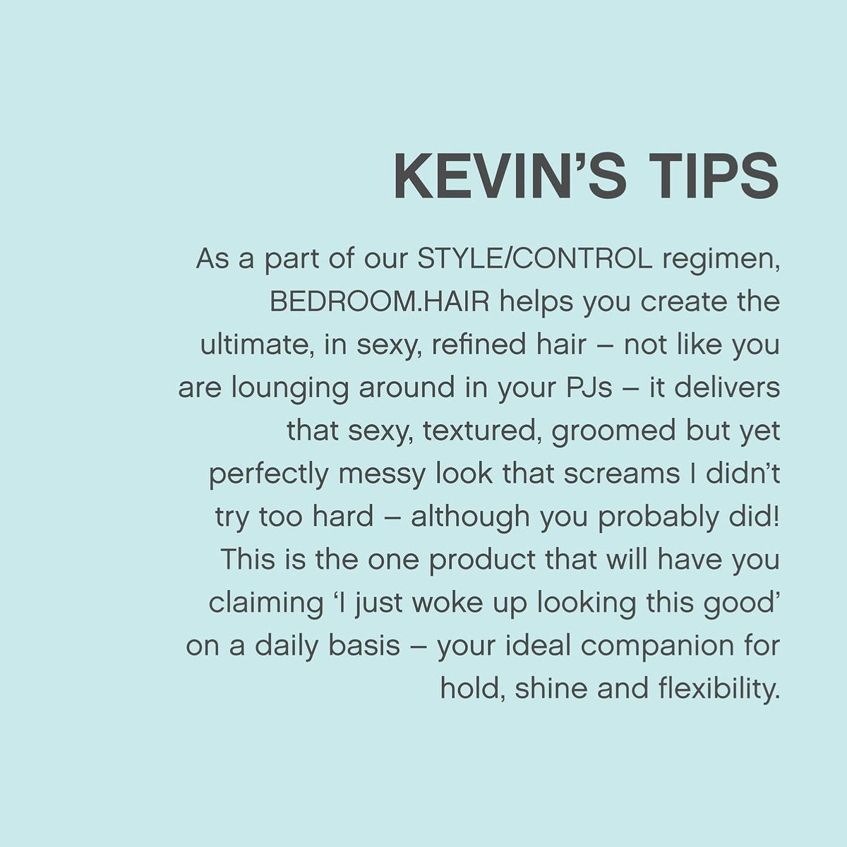 KEVIN.MURPHY BEDROOM.HAIR - Flexible Texturising Hair Spray - For All Hair Types - Hair Care for Effortless Bedroom Hair - With Ginger Root Extract - 100 mL / 3.4 fl oz