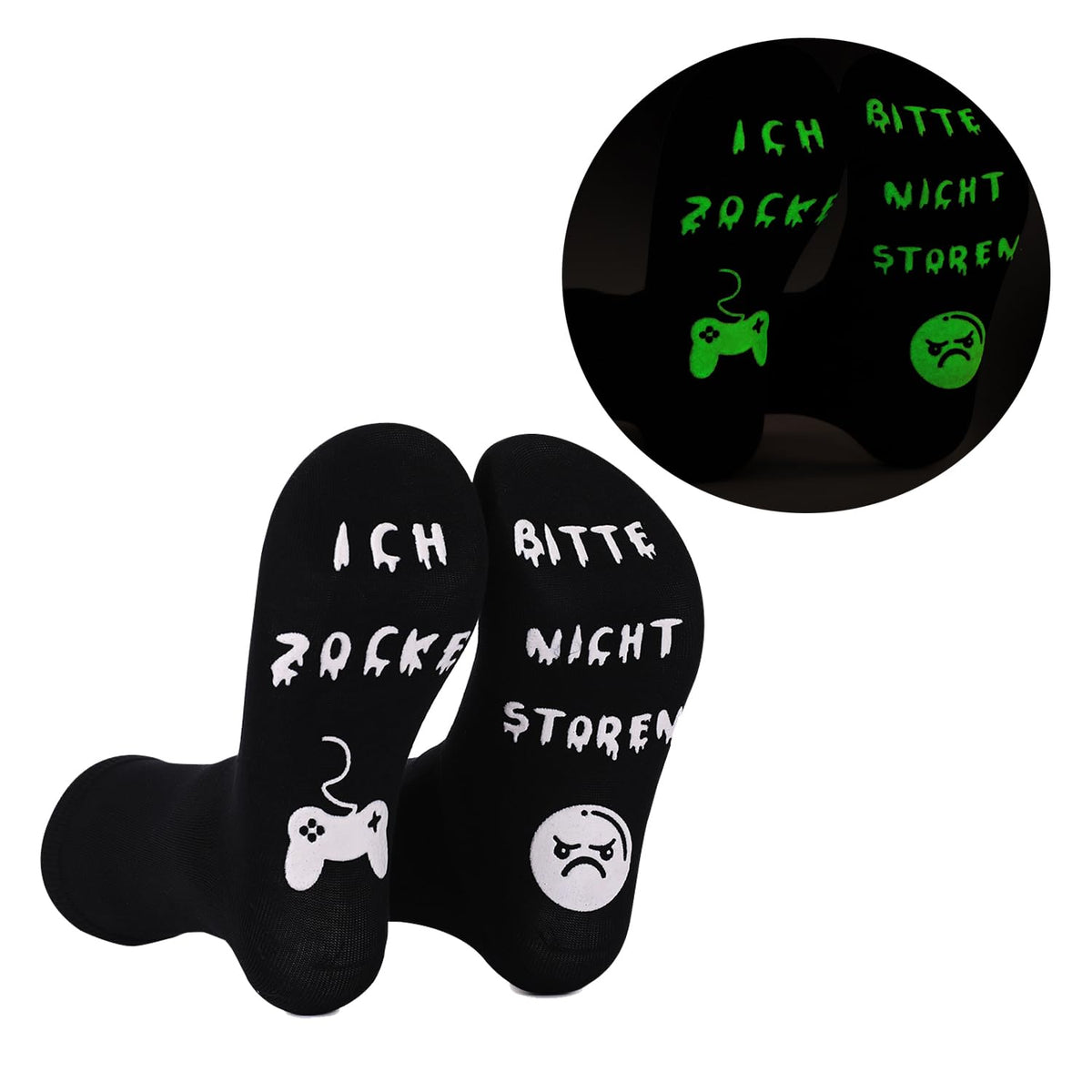 Gaming Sock, Do Not Disturb I'm Gaming,Gaming Socks for Teen Boys Gamer with Glowing, Novelty Socks for Men Dad Father Women