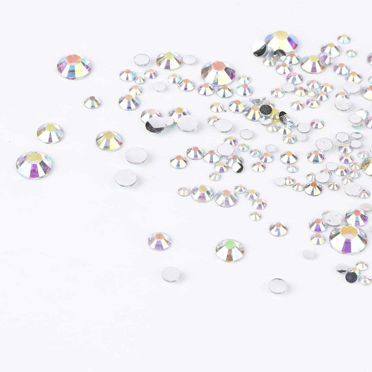Canvalite 2784Pcs Flat Back Gems, Rhinestones with 5Pcs Jewelry Glues, Pick Up Tweezers and Rhinestones Picker Dotting Pen, Nail Art Tools for Nails, Clothes, Face, Craft