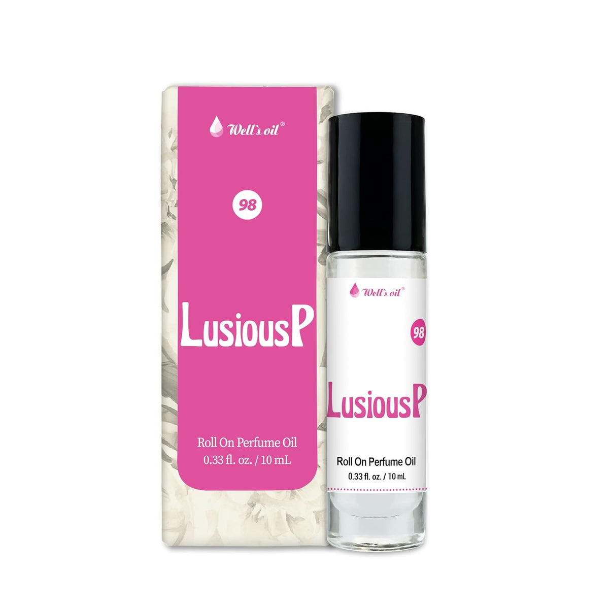 Well's Oil Well's Perfume Oil Roll-On (Lusious P) | 10 ml / 0.33 fl Oz | Clean, Rich, Pure Scent | Alcohol-Free | Oil Based | Long Lasting | Concentrated Roll-on Perfumes for Women and Men