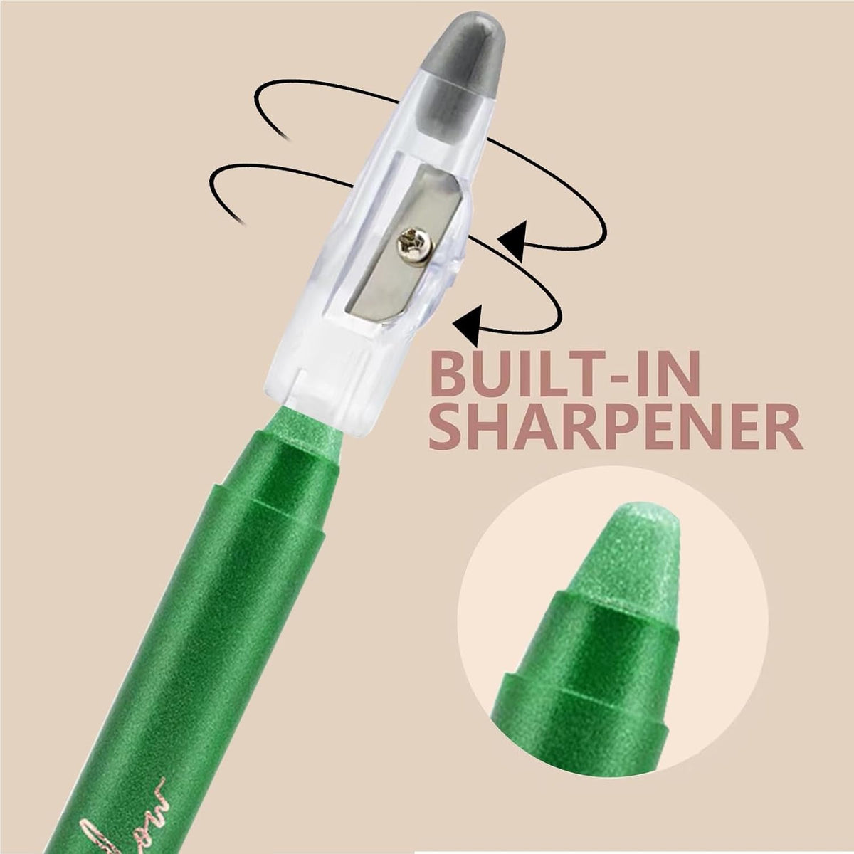 Eyeshadow Stick, Blendable Creamy eyeshadow Eye Brightener Stick, Waterproof Eyeshadow Pencil Long Lasting Crayon, Smooth Shimmer Eye Shadow Highlighter Eye Liner Makeup.#9 Green Grass Shimmer