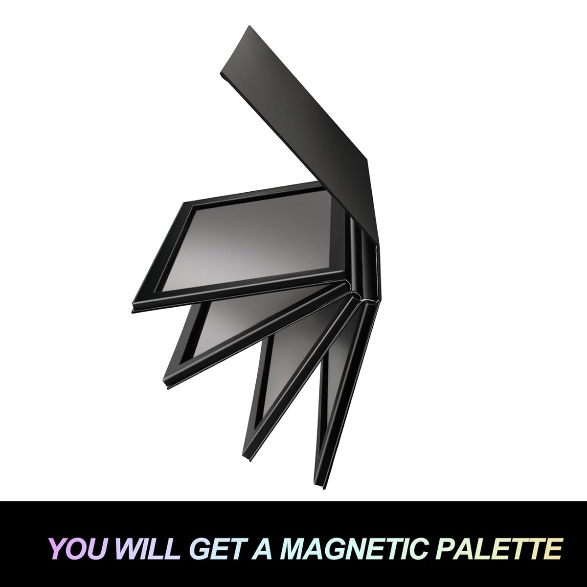 4-Layer Magnetic Makeup Palette Empty, Large Depotting Makeup Palette for Eyeshadow, Blush Powder, Lipstick